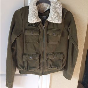 Army Green Cotton Bomber Jacket (Volcom)